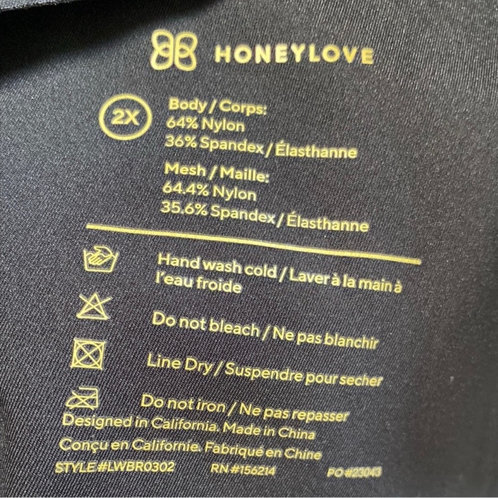 Honeylove CrossOver Black Mesh Detail Bra - Picture 8 of 8